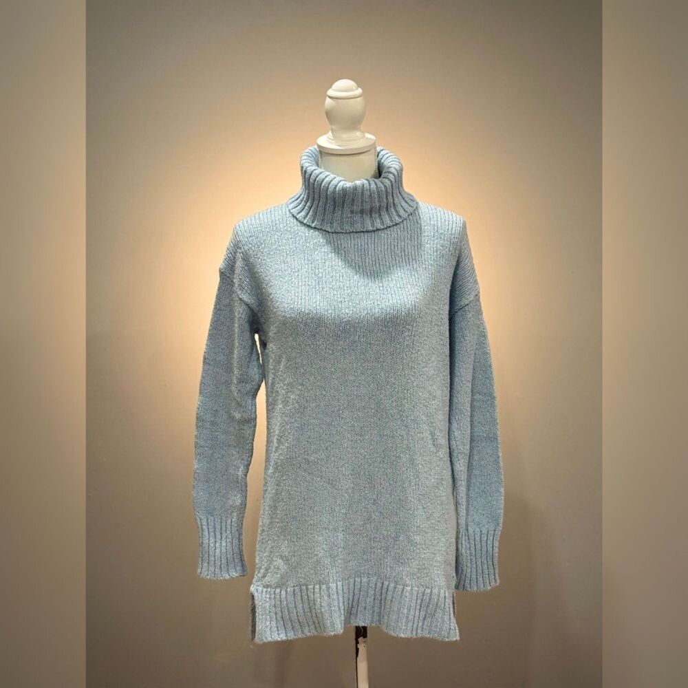 Blue Eddie Bauer Lounge Oversized Cowl Neck Sweater Size S EUC
